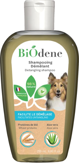 Shampooing démêlant bio 250 ml chien – Biodene 672632