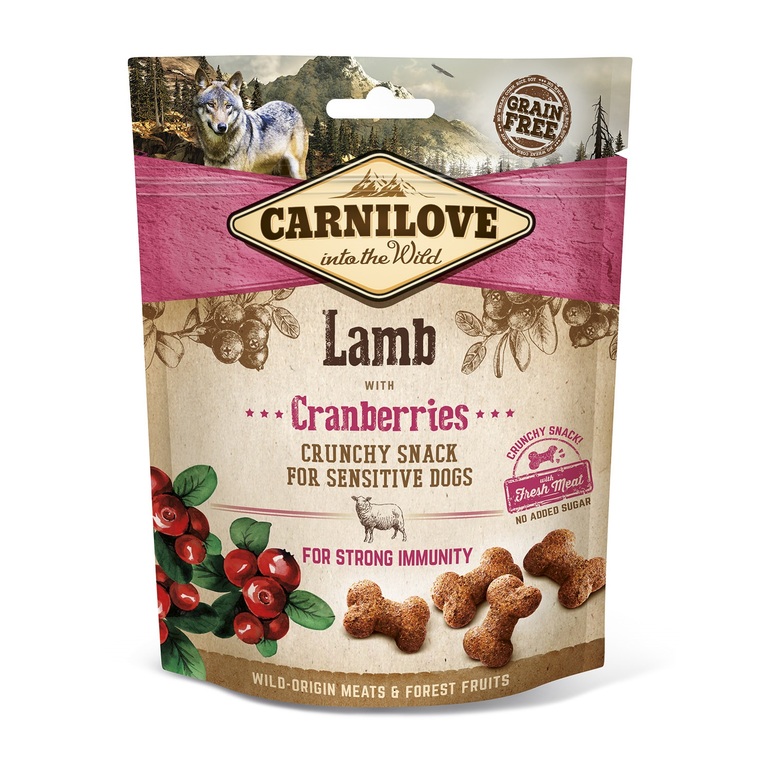 Friandises Chien – Carnilove Crunchy agneau et cranberries – 200 gr 635853
