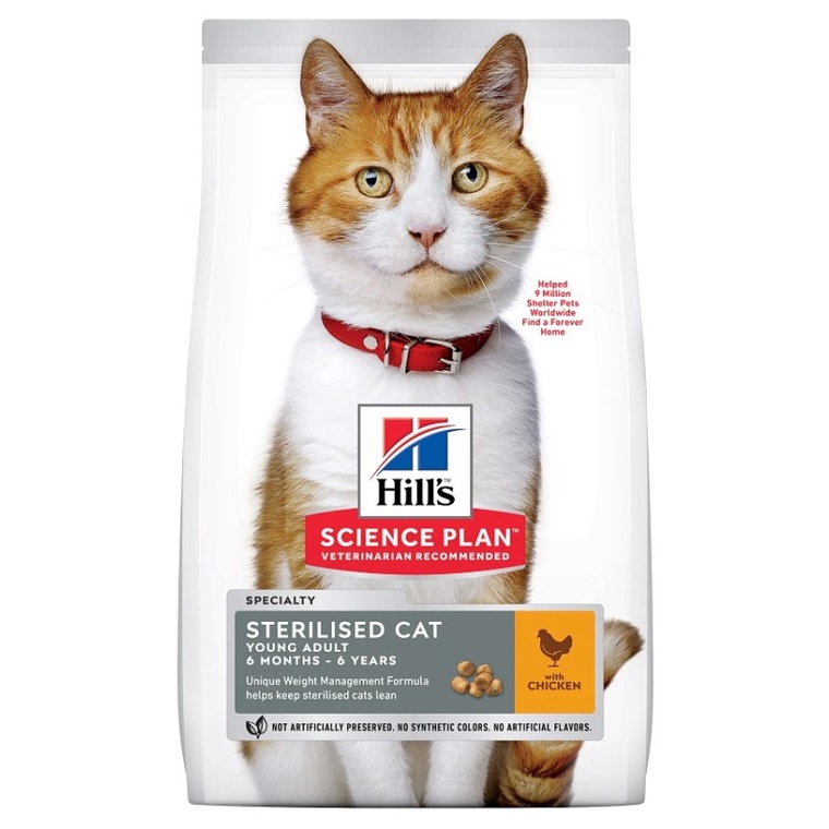 Croquettes Chat – Hill's Science Plan Feline Adult Sterilised Poulet 3 kg 661068