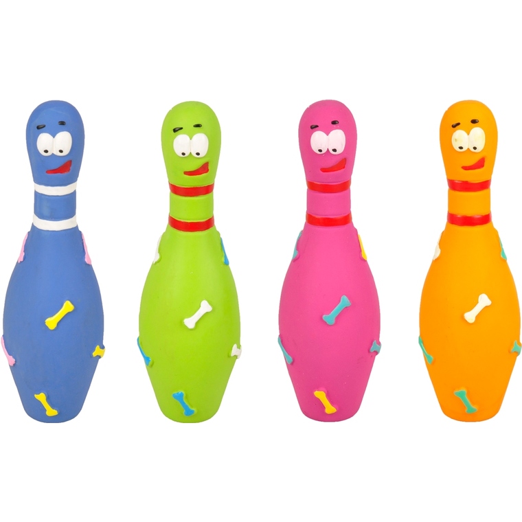 Jouet Chien - Flamingo Quille de bowling latex x1 - 6,5 x 20 cm - coloris aléatoire 671948