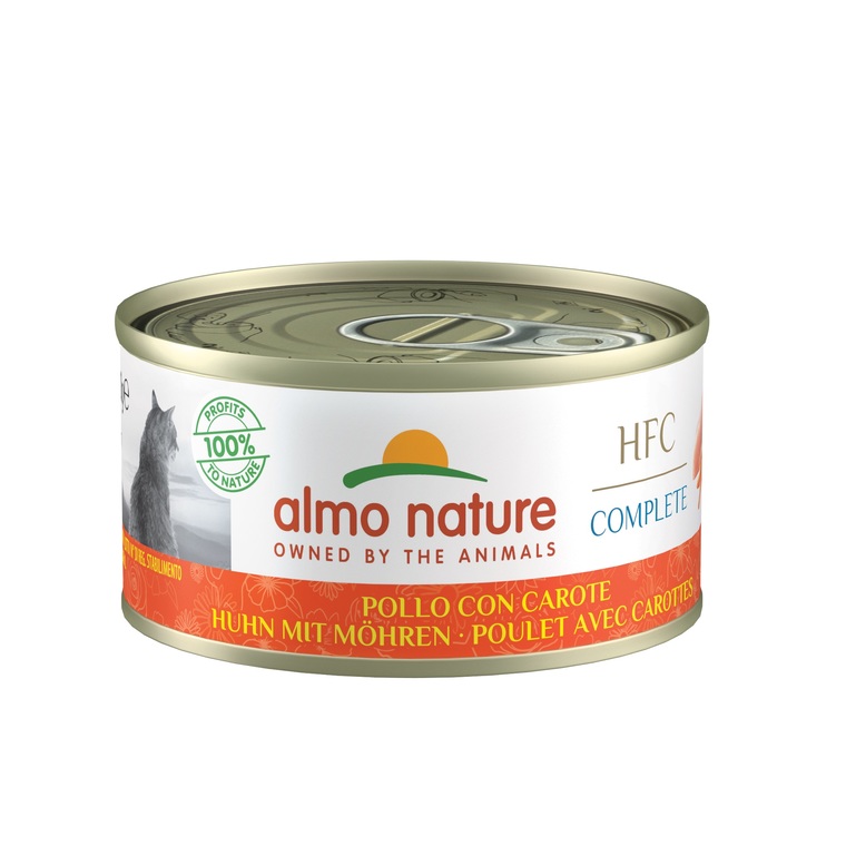 Boîte Chat – Almo Nature HFC Complete Poulet avec Carotte 70 gr 672508