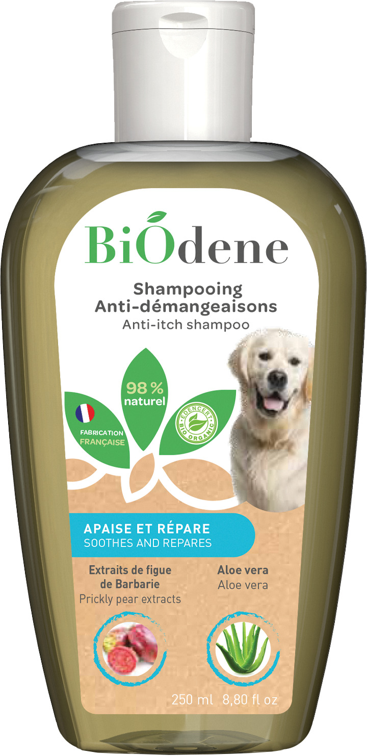 Shampooing anti-démangeaison bio 250 ml chien – Biodene 672630