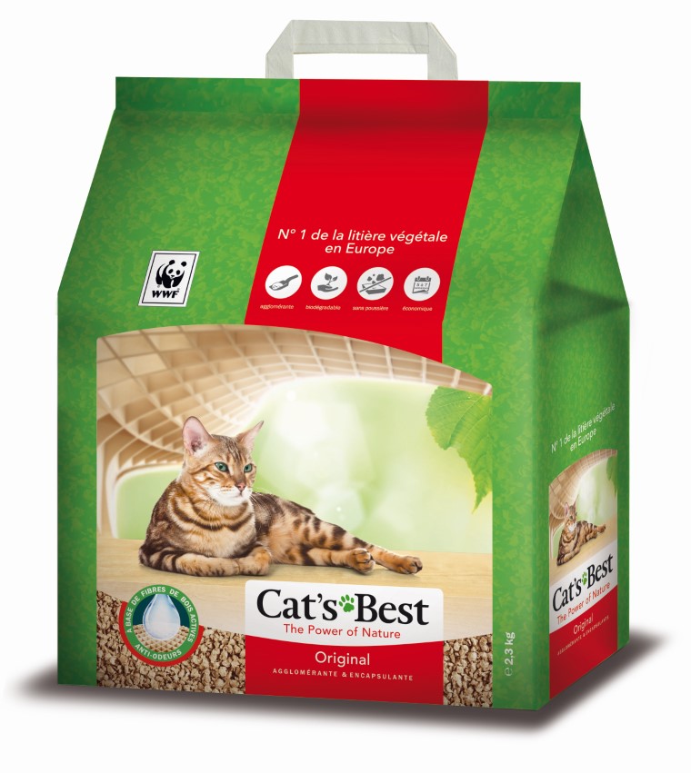 Litière végétale agglomérante pour chat Cat's Best Original 5L - 2,1kg 695992
