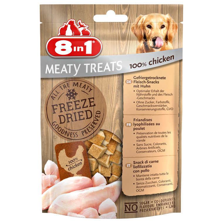 Friandise Chien - 8in1 Freeze Dried Poulet 50gr