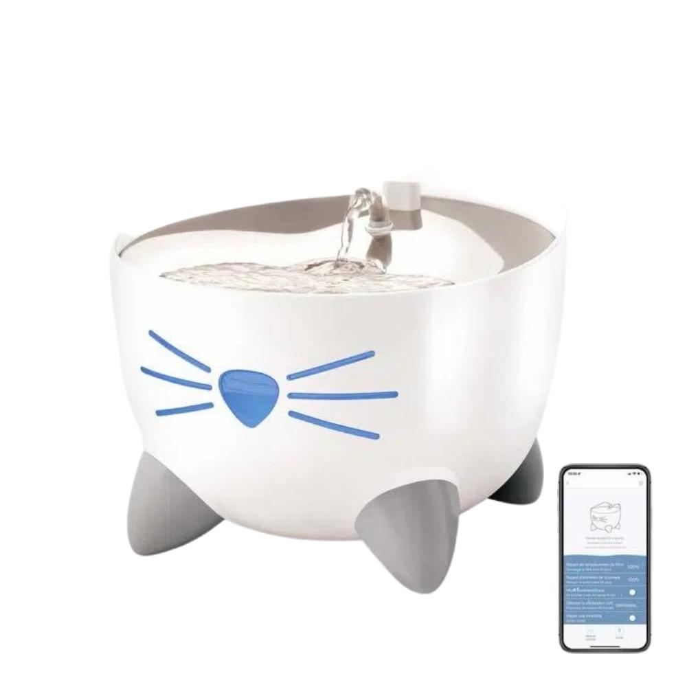 fontaine à eau chat – catit pixi smart wifi coloris blanc – 2 litres