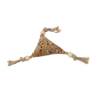 Jouet Chat - Wouapy Triangle en liège avec corde Beige - 8 x 8 cm 714404
