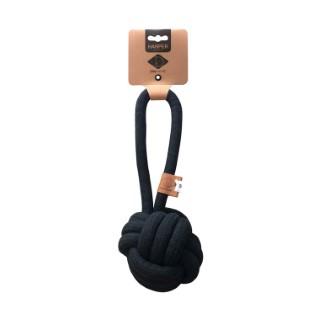 Jouet Chien – Harper Ball avec boucle en corde coloris noir – Taille M 716082