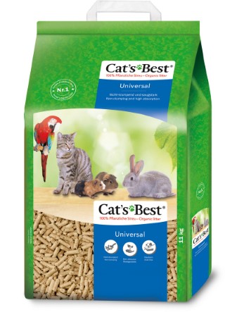 Litière végétale agglomérante universelle - Cat's Best Universal 11kg 73785