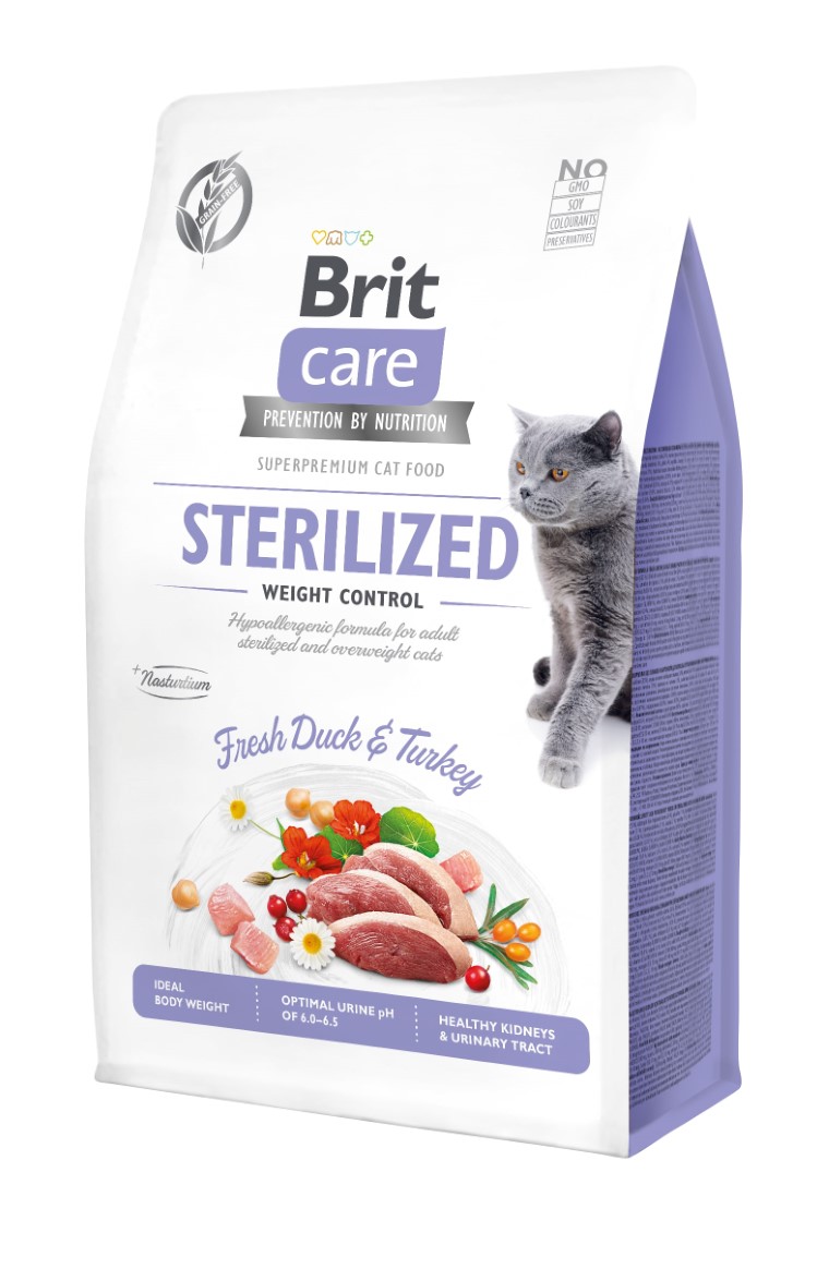 Croquettes Chat - Brit Care Grain Free Sterilized and Weight control - 0,4kg 715450