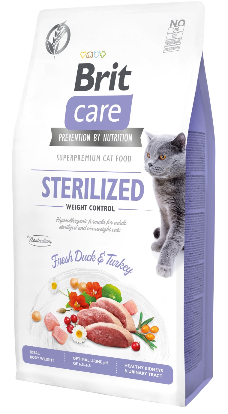 Croquettes Chat - Brit Care Grain Free Sterilized and Weight control - 7kg 715452