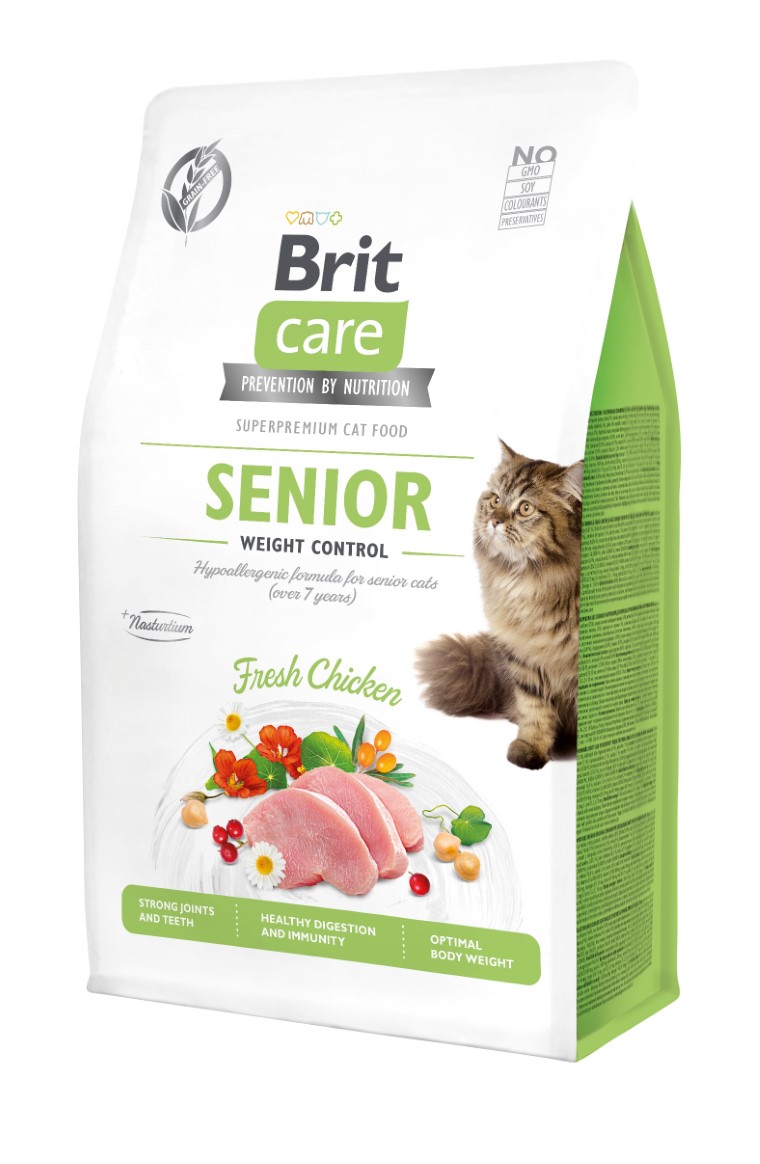 Croquettes chat - Brit Care Cat Grain Free Senior and weight control- 0,4kg 715468