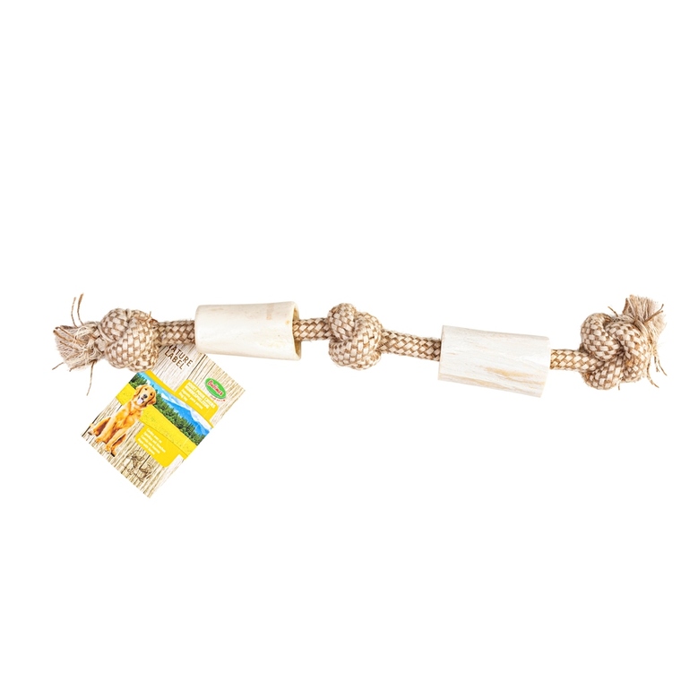 Jouet chien - Bubimex os blanc avec corde - 45 cm 716172