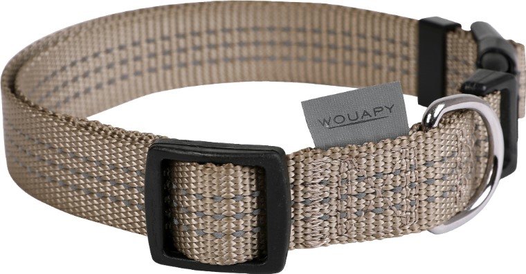 Collier Chien - Wouapy Collier nylon Protect Taupe - 42/70 x 2,5 cm 734054