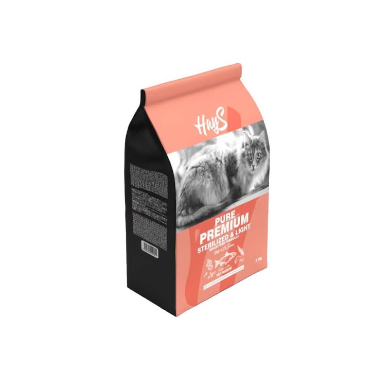 Croquettes Chat Stérilisé – Hays Pure Premium Light au saumon– 2 kg 740324