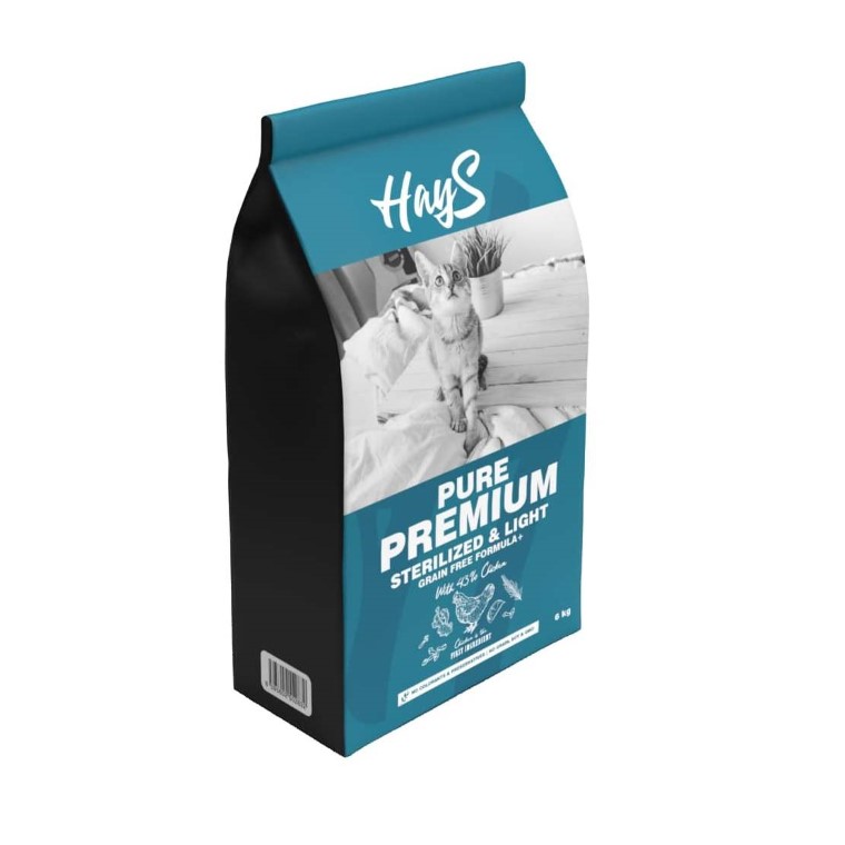 Croquettes Chat Stérilisé – Hays Pure Premium Light au poulet – 6 kg 740327