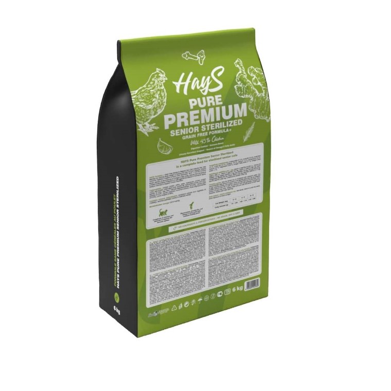 Croquettes Chat Senior Stérilisé – Hays Pure Premium au poulet – 6 kg 740329
