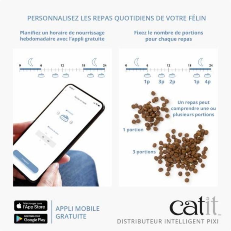 Distributeur Chat - Catit Pixi Smart distributeur nourriture WIFI 776906