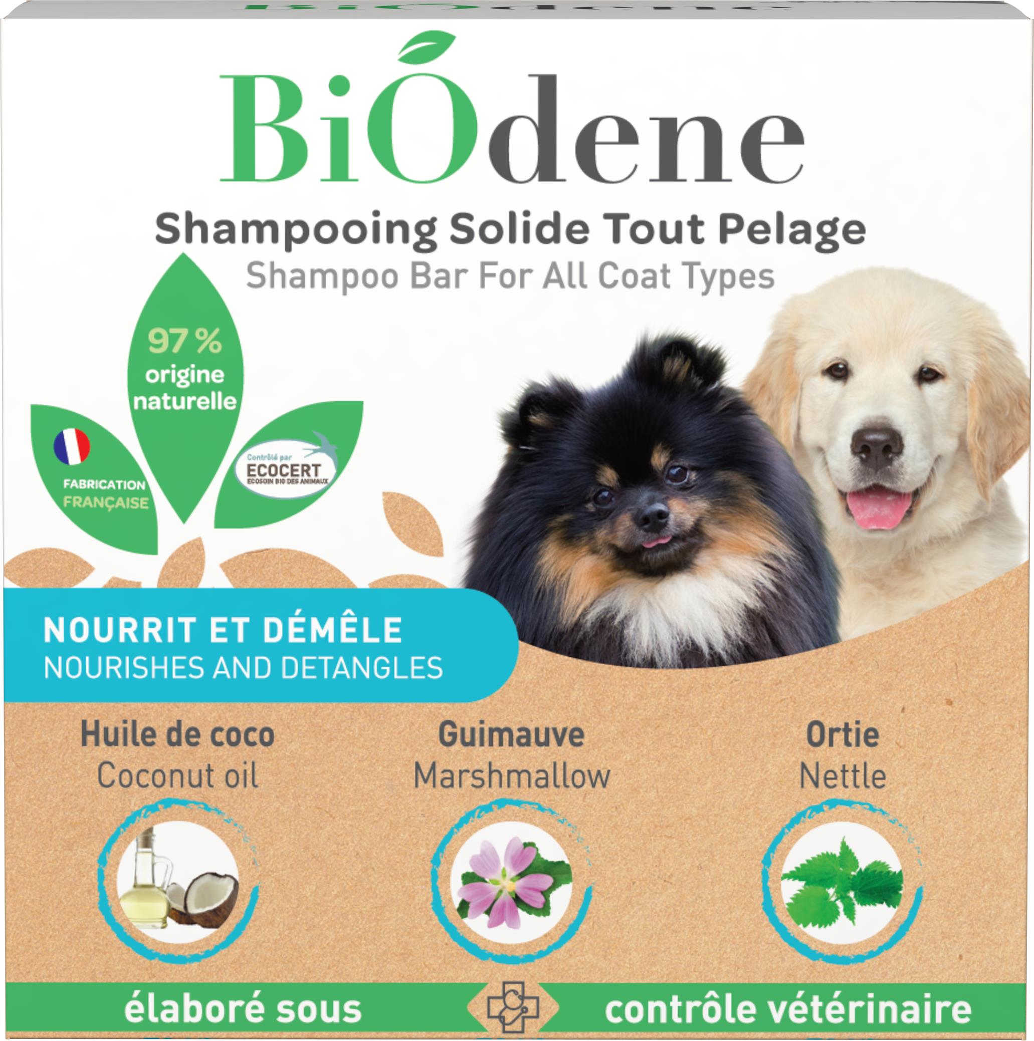 Soin Chien – Biodene Shampooing Solide Tout Pelage – 100 gr