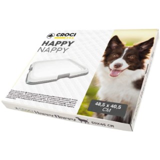 Hygiène Chien - Support pour tapis d'apprentissage Happy Nappy - 60 x 60 cm 821325