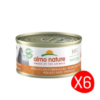 Boîte Chat – Almo Nature HFC Natural Poulet avec Fromage - 6 X 70 gr L200450