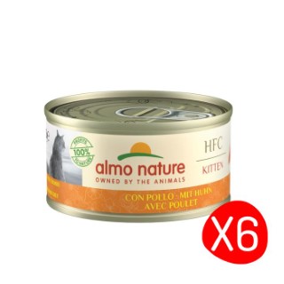 Boîte Chaton – Almo Nature HFC Natural Poulet - Lot de 6 X 70 gr L200456
